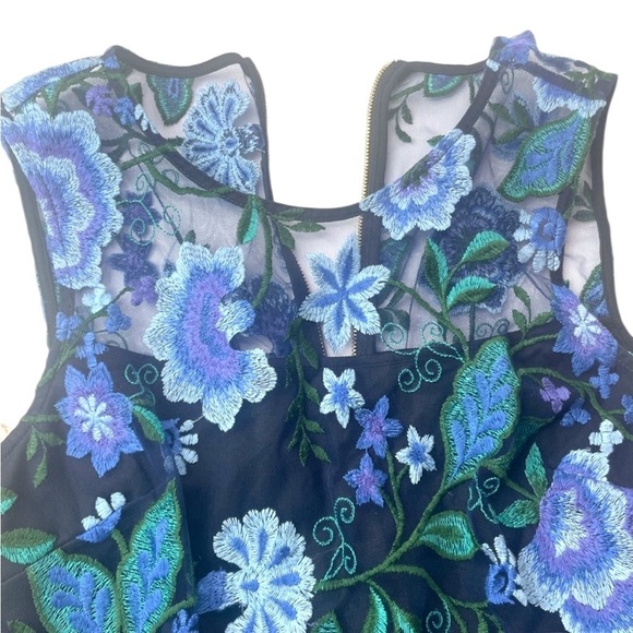 Women's Calvin Klein Floral Embroidered Floral Foliage Dress 12 Wedding Event - Picture 8 of 16